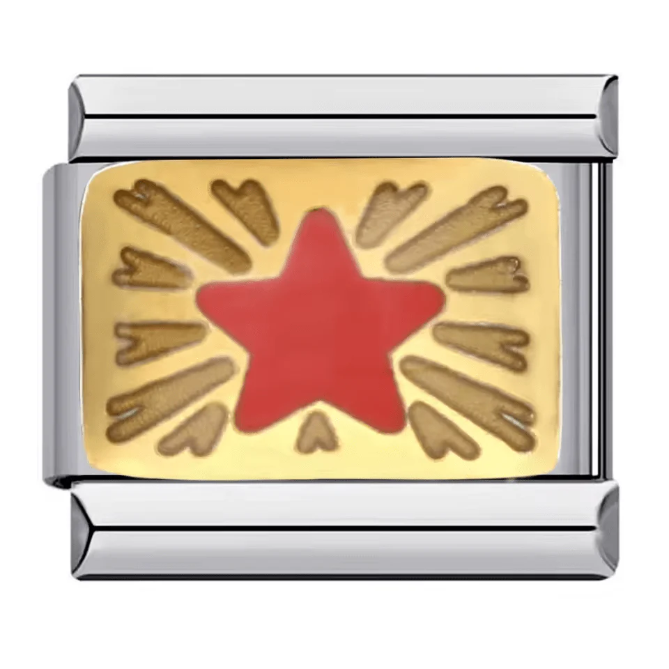 Gold & Red Star