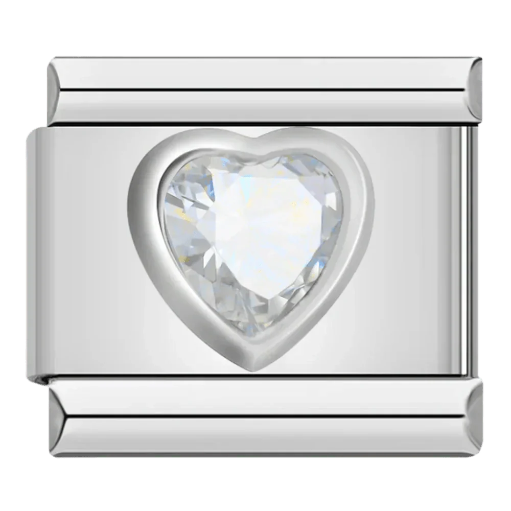 White Gem Heart